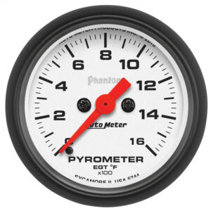 AUTOMETER EGT Pyrometer Gauge 2 1/16", 1600°f, Digital Stepper Motor, Phantom