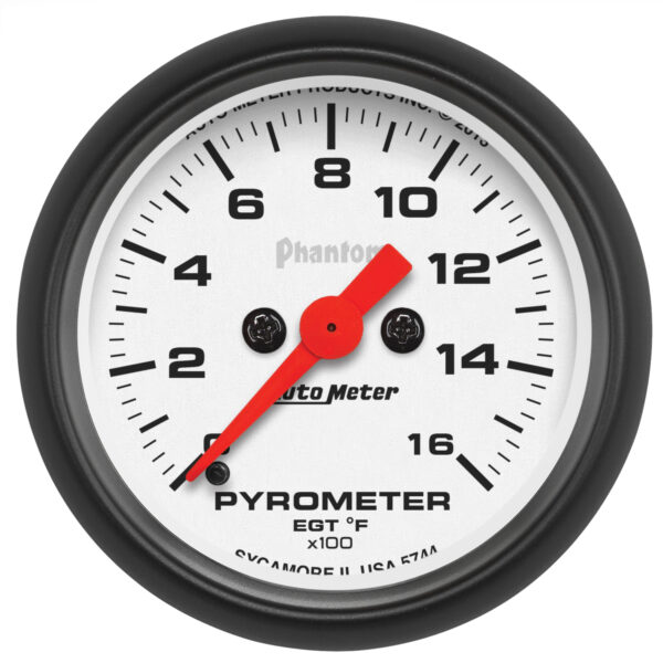 AUTOMETER EGT Pyrometer Gauge 2 1/16", 1600°f, Digital Stepper Motor, Phantom