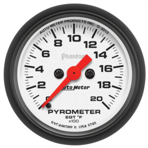 AUTOMETER EGT Pyrometer Gauge 2 1/16", 2000°f, Digital Stepper Motor, Phantom