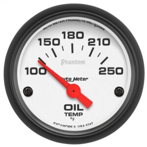 AUTOMETER Oil Temperature Gauge 2 1/16", 100-250°F, Electric, Phantom