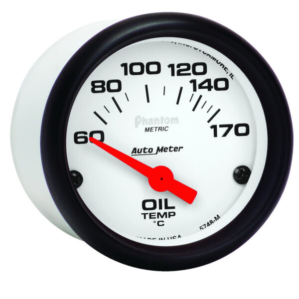 AUTOMETER 2 1/16" Air Core Oil Temperature Gauge, 60-170°C, Phantom - Image 3