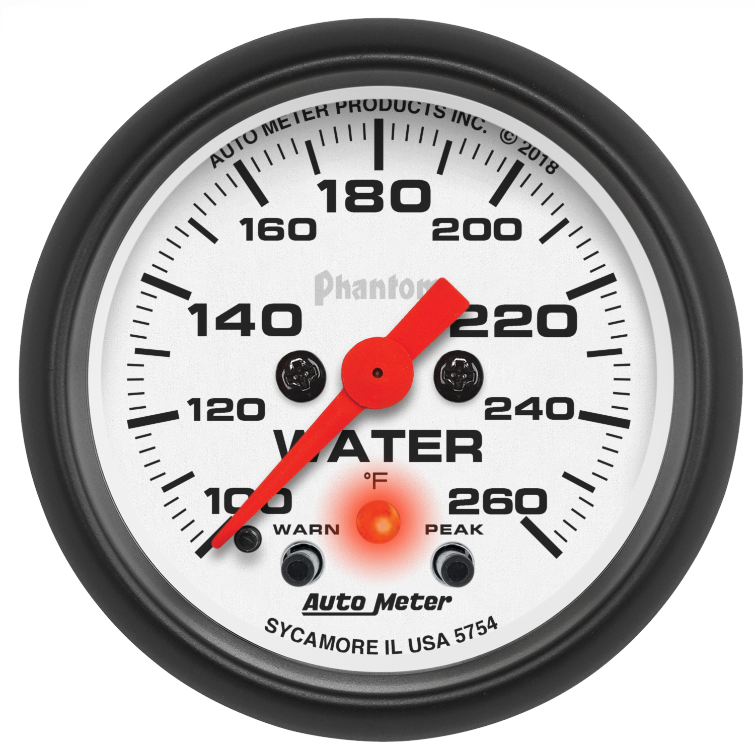 AUTOMETER Water Temperature Gauge 2 1/16", 260°f, Digital Stepper Motor W/Pk & Wrn, Phantom