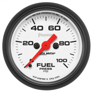 AUTOMETER Fuel Pressure Gauge 2 1/16", 100PSI, Digital Stepper Motor, Phantom