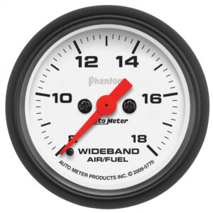 AUTOMETER Wideband Air/Fuel Ratio AFR Gauge Analogue, 2 1/16", 8:1-18:1, Stepper Mtr, Phantom