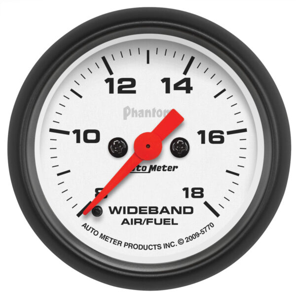 AUTOMETER Wideband Air/Fuel Ratio AFR Gauge Analogue, 2 1/16", 8:1-18:1, Stepper Mtr, Phantom