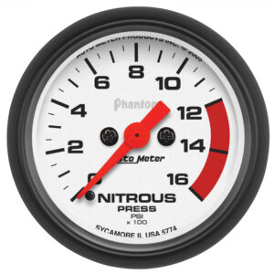 AUTOMETER Nitrous Pressure Gauge 2 1/16", 1600PSI, Digital Stepper Motor, Phantom