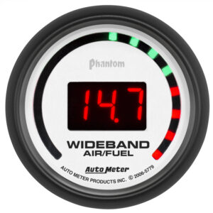 AUTOMETER Wideband Air/Fuel Ratio AFR Gauge Street, 2 1/16", 10:1-17:1, Digital, Phantom