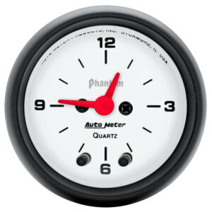 AUTOMETER 2 1/16" Phantom 12 Hour Analogue Clock Gauge