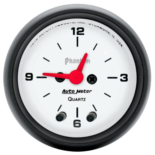 AUTOMETER 2 1/16" Phantom 12 Hour Analogue Clock Gauge