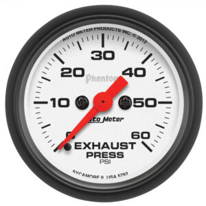 AUTOMETER Exhaust Pressure Gauge 2 1/16", 60PSI, Digital Stepper Motor, Phantom