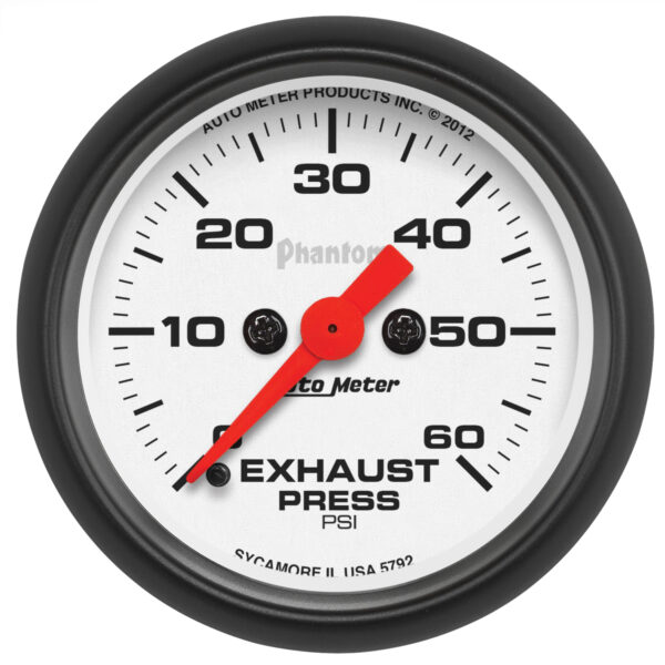 AUTOMETER Exhaust Pressure Gauge 2 1/16", 60PSI, Digital Stepper Motor, Phantom