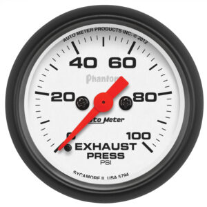 AUTOMETER Exhaust Pressure Gauge 2 1/16", 100PSI, Digital Stepper Motor, Phantom