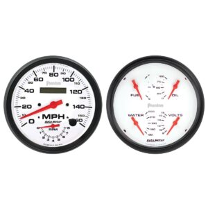 AUTOMETER Gauge Kit, 2 Pc., Quad & Tach/Speedo, 5", Phantom