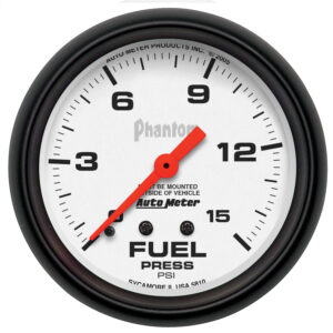 AUTOMETER Fuel Pressure Gauge 2 5/8", 15PSI, Mechanical, Phantom