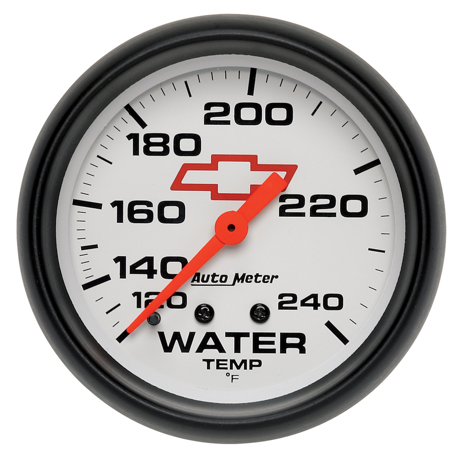 AUTOMETER Water Temperature Gauge 2 5/8", 120-240°f, Mechanical, Chevy Red Bowtie, White