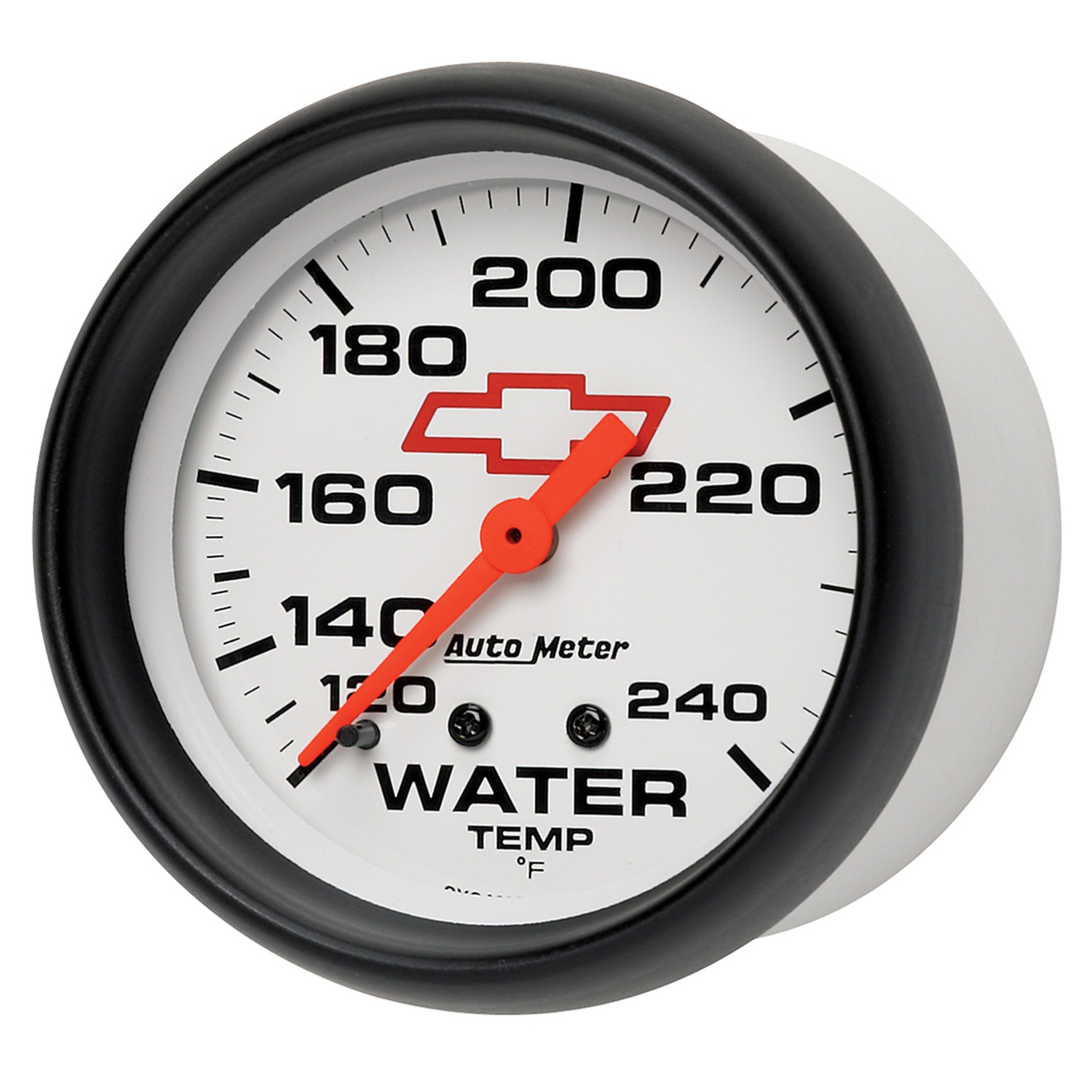 AUTOMETER Water Temperature Gauge 2 5/8", 120-240°f, Mechanical, Chevy Red Bowtie, White - Image 2