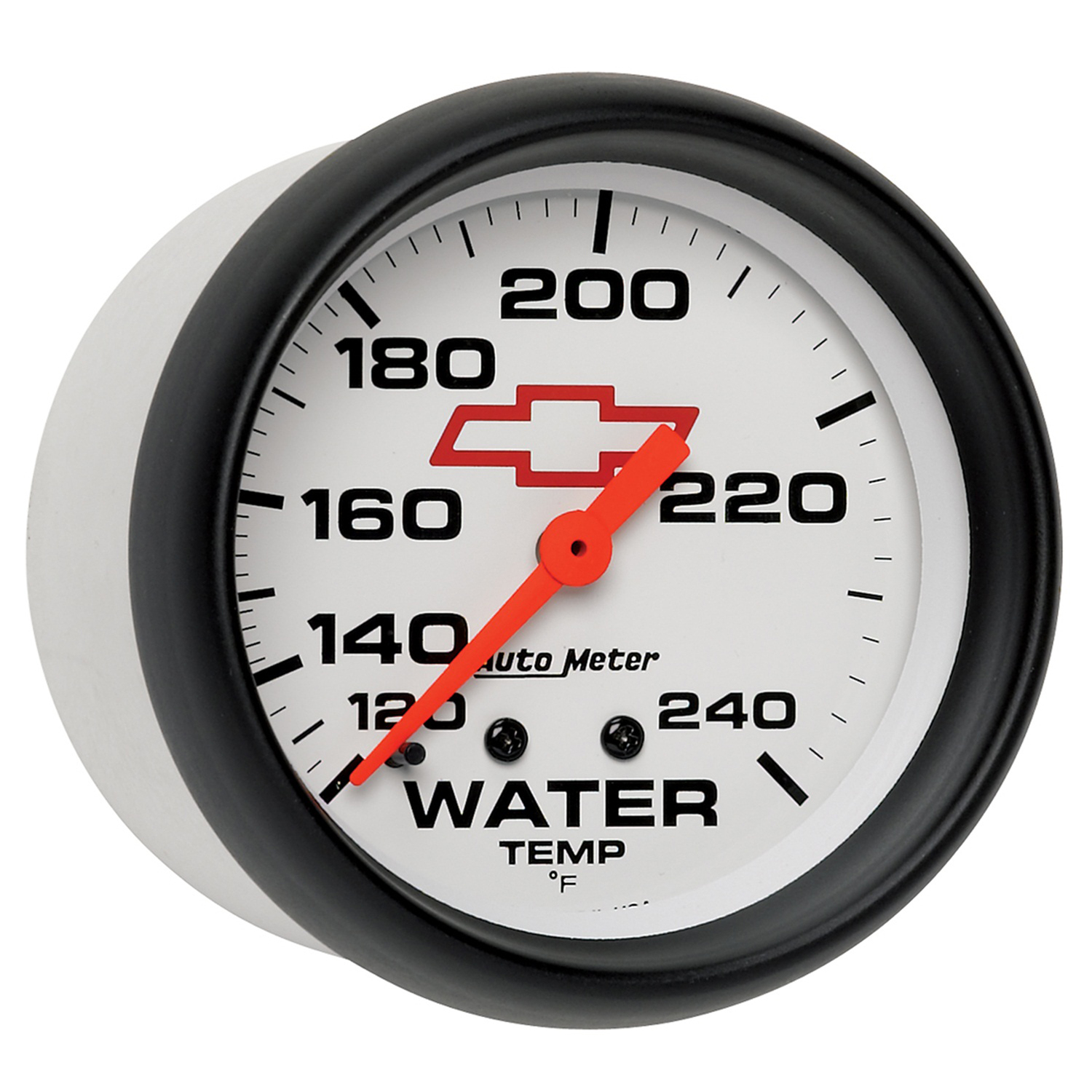 AUTOMETER Water Temperature Gauge 2 5/8", 120-240°f, Mechanical, Chevy Red Bowtie, White - Image 3