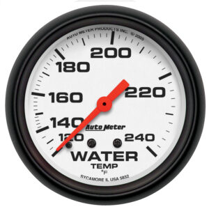 AUTOMETER Water Temperature Gauge 2 5/8", 120-240°f, Mechanical, Phantom