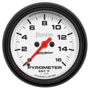AUTOMETER EGT Pyrometer Gauge 2 5/8", 1600°f, Digital Stepper Motor, Phantom