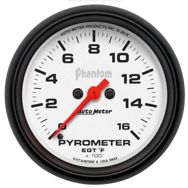 AUTOMETER EGT Pyrometer Gauge 2 5/8", 1600°f, Digital Stepper Motor, Phantom