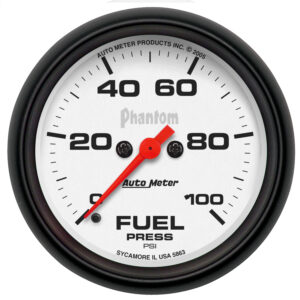 AUTOMETER Fuel Pressure Gauge 2 5/8", 100PSI, Digital Stepper Motor, Phantom