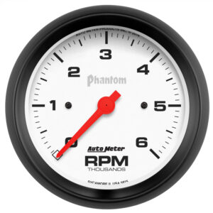 AUTOMETER Tachometer Gauge 3 3/8", 6K RPM, In-Dash, Phantom