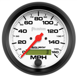 AUTOMETER Speedometer Gauge 3 3/8", 160MPH, Elec. Program W/ LCD Odo, Phantom