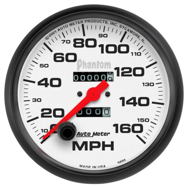 AUTOMETER Speedometer Gauge 5", 160MPH, Mechanical, Phantom
