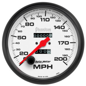 AUTOMETER Speedometer Gauge 5", 200MPH, Mechanical, Phantom