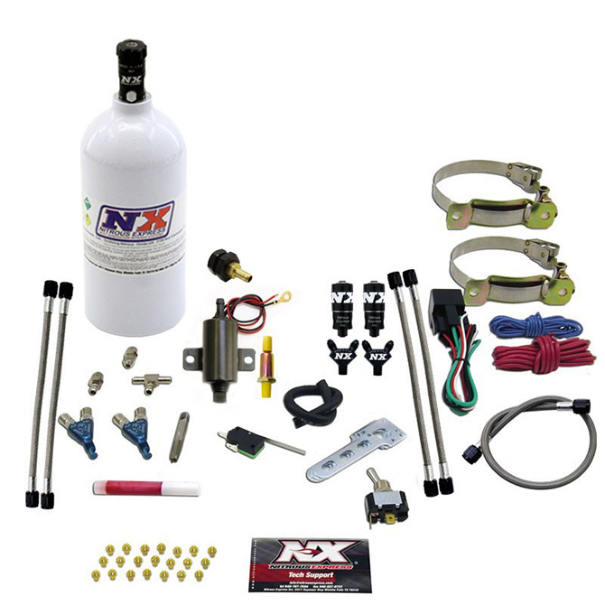 NITROUS EXPRESS Two Cylinder "Piranha" System, 2.5 lb