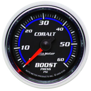 AUTOMETER Boost Gauge 2 1/16", 60PSI, Mechanical, Cobalt