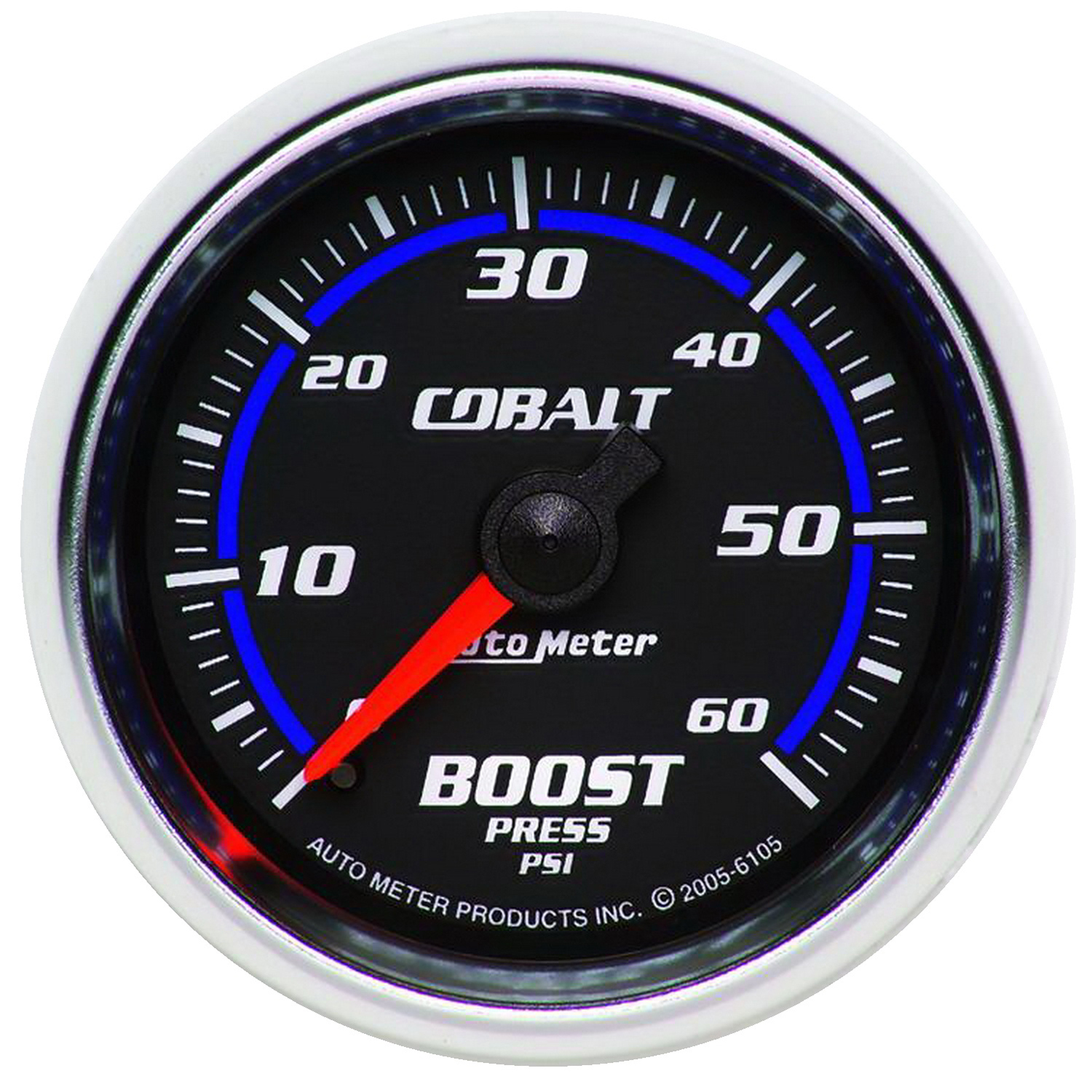 AUTOMETER Boost Gauge 2 1/16", 60PSI, Mechanical, Cobalt