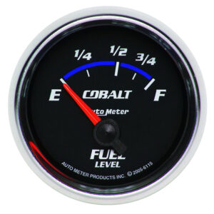 AUTOMETER 2 1/16" Electric Fuel Level Gauge, 73Ω E to 8-12Ω F, Cobalt
