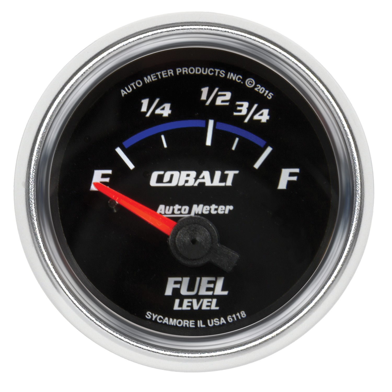 AUTOMETER Fuel Level Gauge 2 1/16", 16° To 158°F, Elec, Cobalt