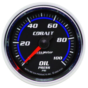 AUTOMETER 2 1/16" Mechanical 100PSI Oil Pressure Gauge, Cobalt