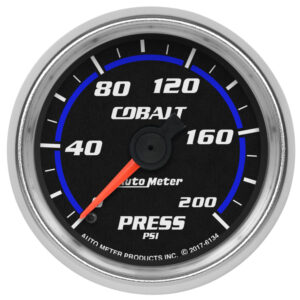 AUTOMETER Pressure Gauge 2 1/16", 200PSI, Mechanical, Cobalt
