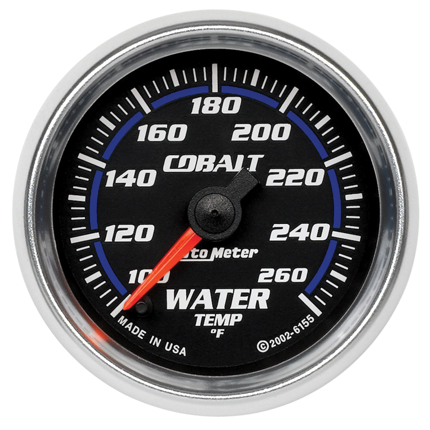 AUTOMETER Water Temperature Gauge 2 1/16", 100-260&deg;f, Digital Stepper Motor, Cobalt