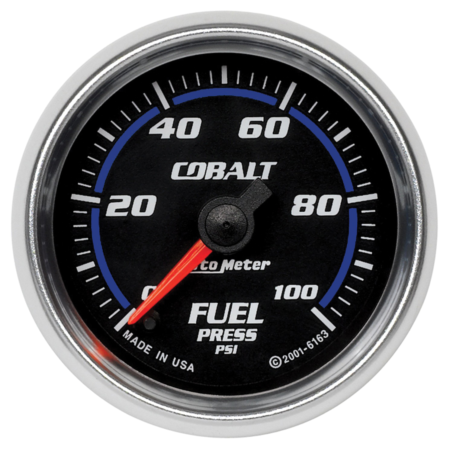 AUTOMETER Fuel Pressure Gauge 2 1/16", 100PSI, Digital Stepper Motor, Cobalt