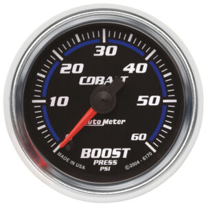 AUTOMETER Boost Gauge 2 1/16", 60PSI, Digital Stepper Motor, Cobalt