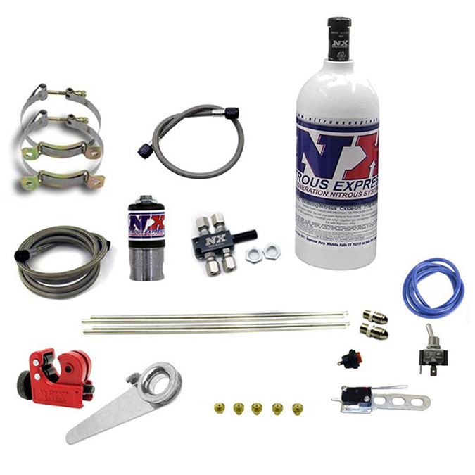 NITROUS EXPRESS Motorcycle 4 Cylinder Dry System with 2.5lb Bottle