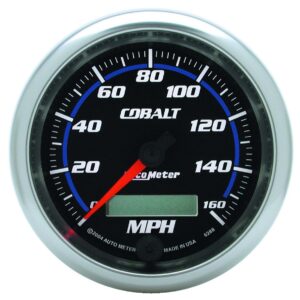 AUTOMETER Speedometer Gauge 3 3/8", 160MPH, Elec. Programmable, Cobalt