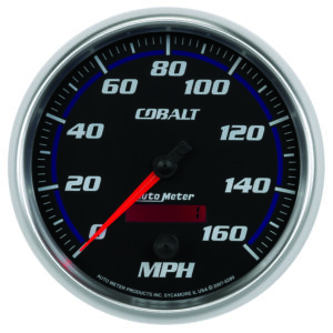 AUTOMETER Speedometer Gauge 5", 160MPH, Elec. Programmable, Cobalt