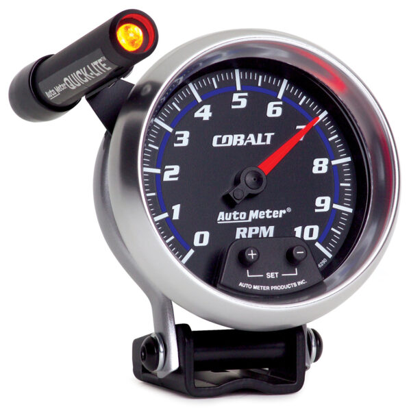 AUTOMETER Tachometer Gauge 3 3/4", 10K RPM, Pedestal W/ Ext. Quick-Lite, Cobalt - Image 2