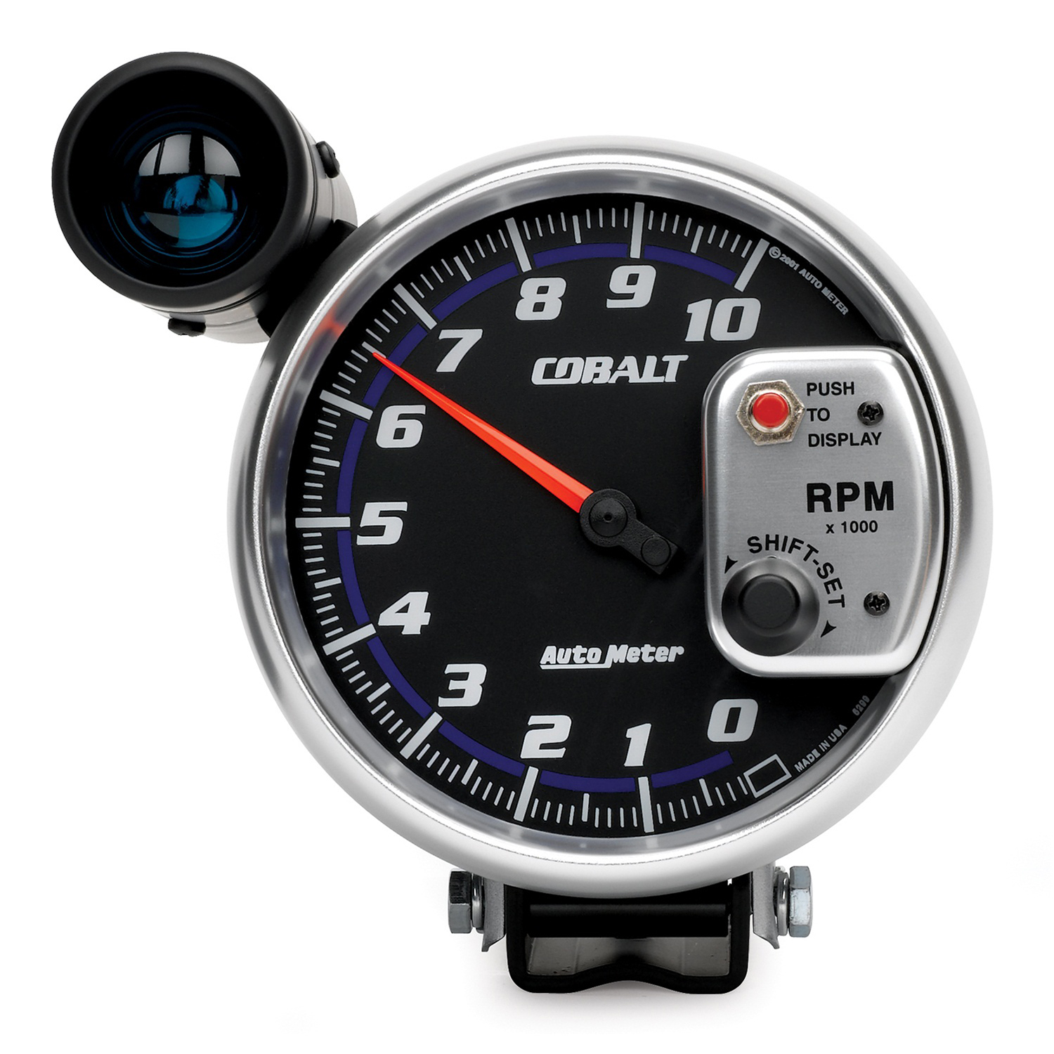 AUTOMETER Tachometer Gauge 5", 10K RPM, Pedestal W/ Ext. Shift-Lite, Cobalt - Image 3