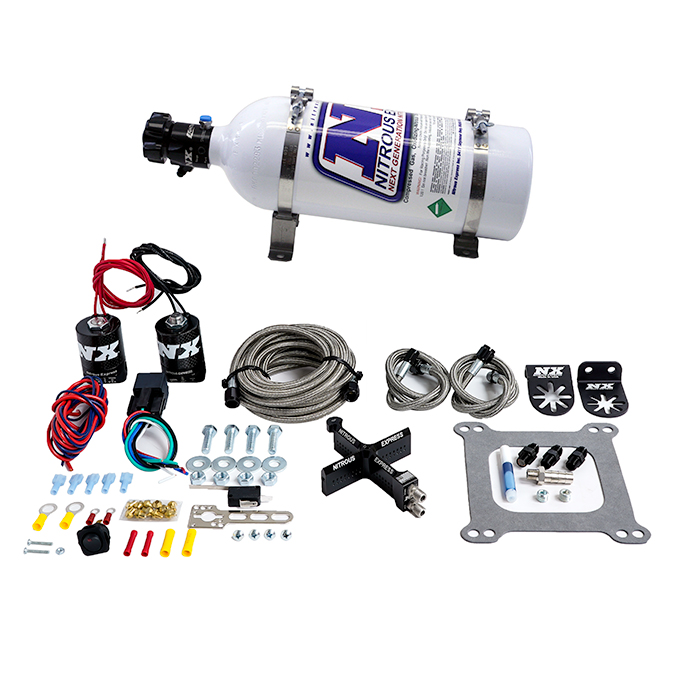 NITROUS EXPRESS 4150 Covert Crossbar Plate System, Pro Power 100-500Hp (5# Bottle)
