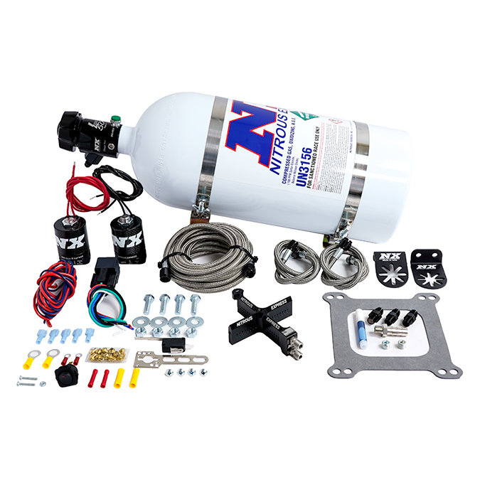 NITROUS EXPRESS 4150 Covert Crossbar Plate System, Pro Power 100-500Hp (10# Bottle)