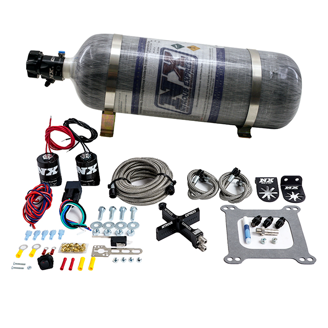 NITROUS EXPRESS 4150 Covert Crossbar Plate System, Pro Power 100-500Hp ( 12#Bottle)