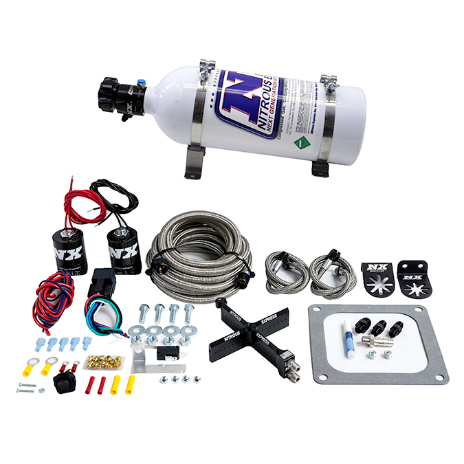 NITROUS EXPRESS 4500 Covert Crossbar Plate System, Stage 6 50-300Hp (5# Bottle)