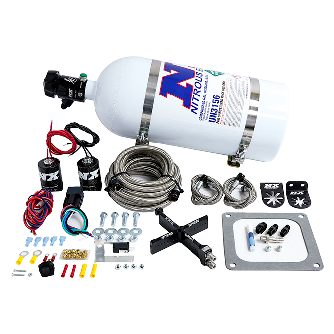 NITROUS EXPRESS 4500 Covert Crossbar Plate System, Stage 6 50-300Hp (10# Bottle)