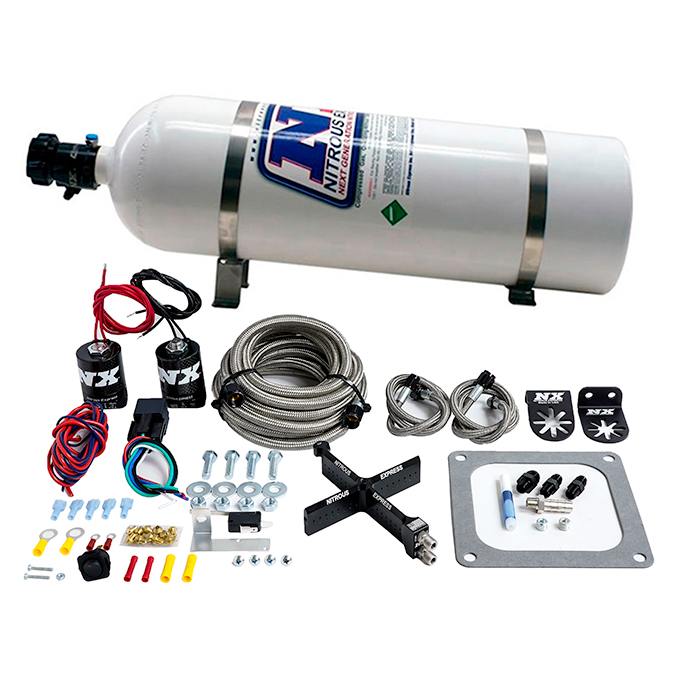 NITROUS EXPRESS 4500 Covert Crossbar Plate System, Stage 6 50-300Hp (15# Bottle)